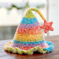 Snowflake Hand-knitted 8-strand variegated yarn DIY handmade elf hat crochet autumn and winter hand-knitted scarf