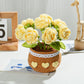 Hand-Woven Flower Bouquet DIY Kit — Featuring Miniature Potted Lotus, Sunflowers, and Handcrafted Crocheted Roses