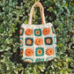Camellia hand-knitted shoulder handbag diy material bag wool crochet granny bag gift homemade