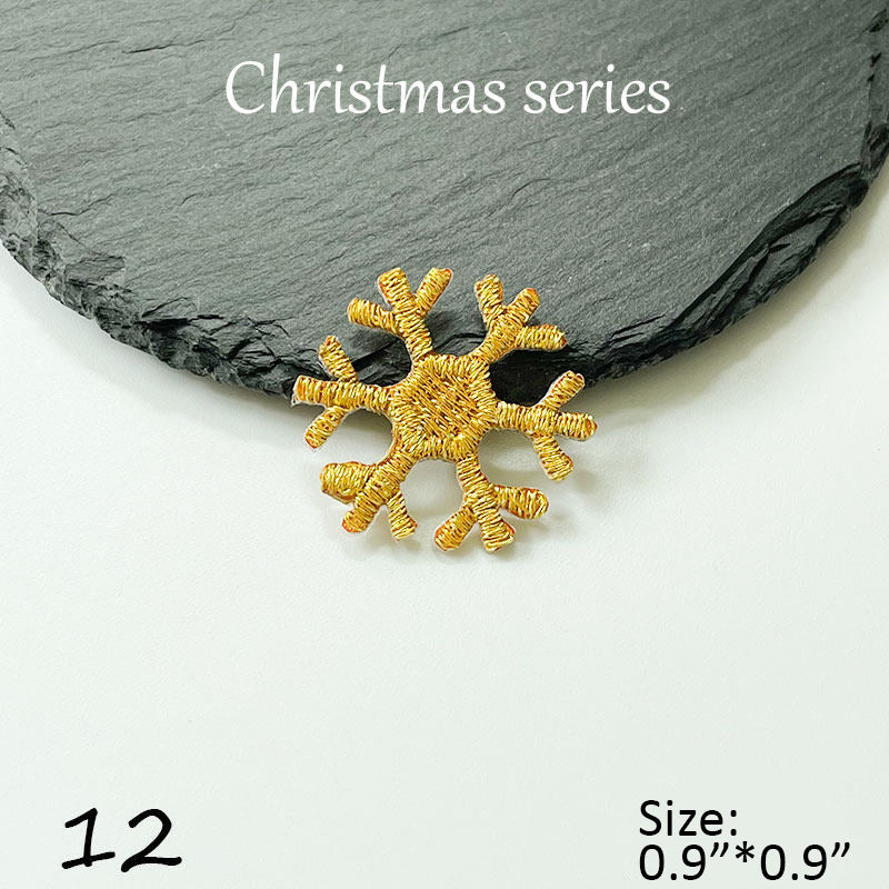 Christmas Snowflake Embroidered Patch