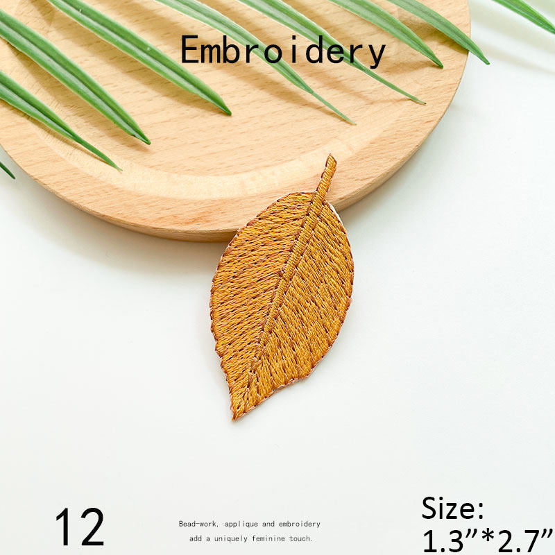 Fresh and Delicate Leaf Embroidery