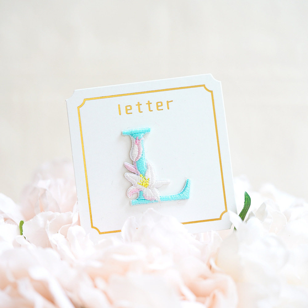 Exquisite Floral English Letter Embroidery Patches