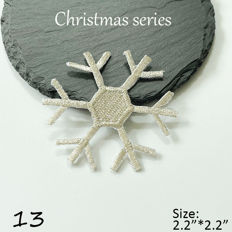Christmas Snowflake Embroidered Patch