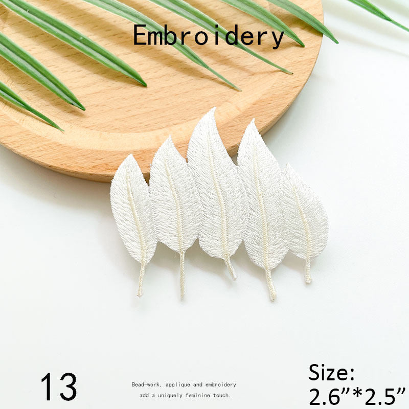 Fresh and Delicate Leaf Embroidery