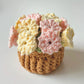 Daisy bouquet coaster DIY crochet kit with lily of the valley hand-knitted roses