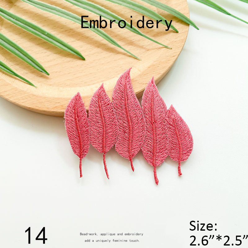 Fresh and Delicate Leaf Embroidery