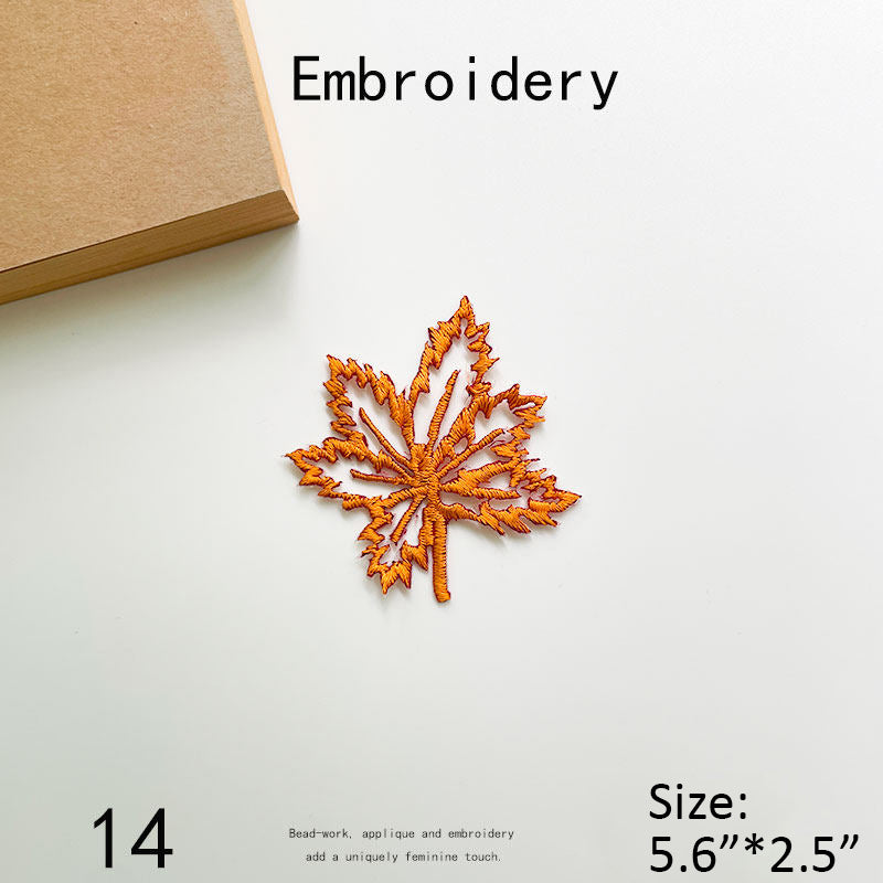 Vintage Maple Leaf Embroidery