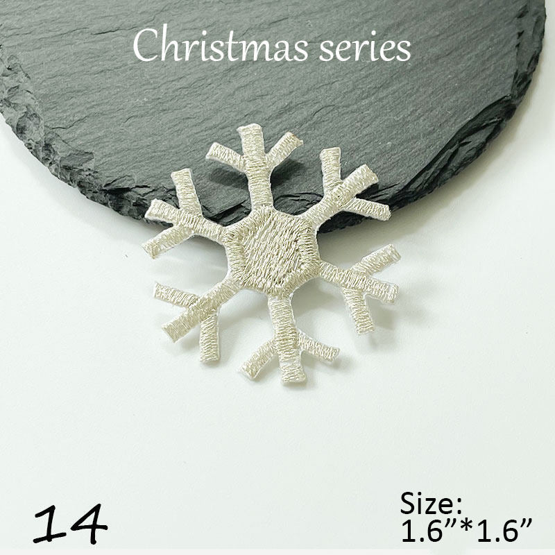 Christmas Snowflake Embroidered Patch