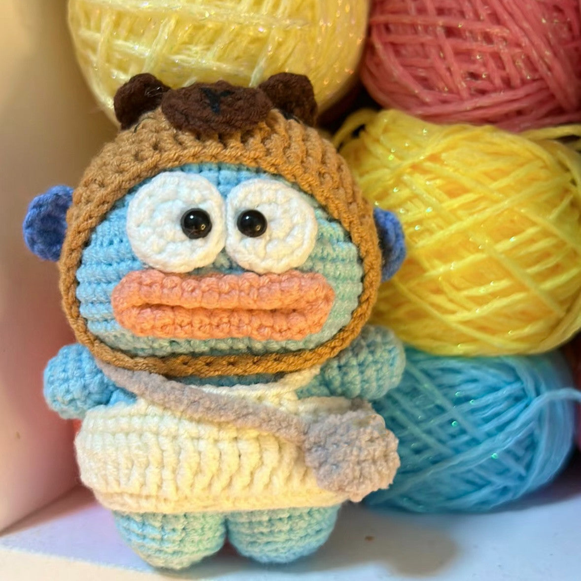 DIY Crochet Kit for Ugly Fish Capibala Bag Keychains/Dolls/Gifts