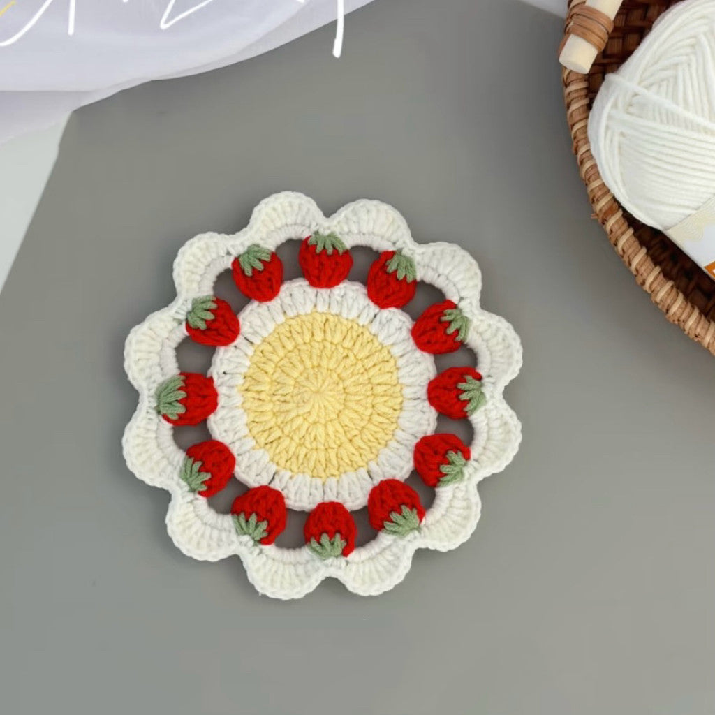 DIY craft kit for making gifts sheep, bear, duck, water coaster, hand-knitted yarn, crochet hooks
