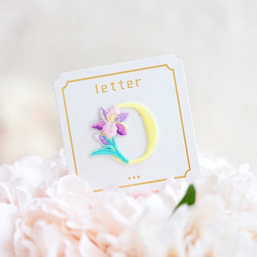 Exquisite Floral English Letter Embroidery Patches