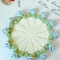 Mini rose bouquet blanket coaster yarn crochet DIY knitting kit