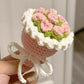 Mini bouquets, handmade crochet and knitted keychains, birthday gifts