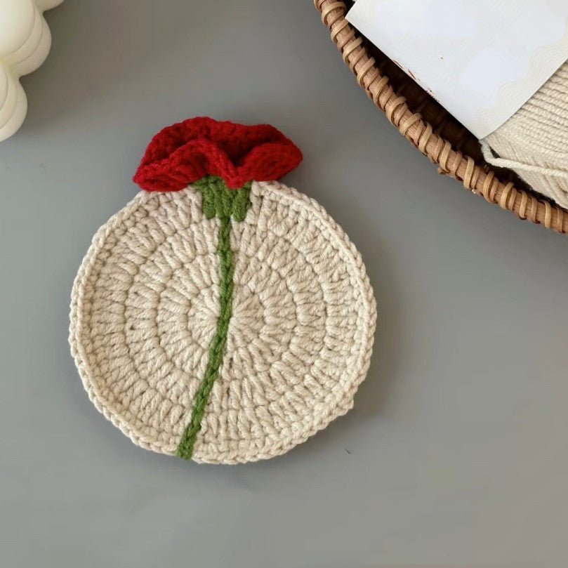 DIY craft kit for making gifts sheep, bear, duck, water coaster, hand-knitted yarn, crochet hooks