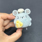 Cute doll keychain yarn handmade knitting DIY material kit crochet handmade gift