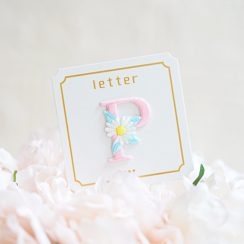 Exquisite Floral English Letter Embroidery Patches