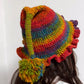 Snowflake Hand-knitted 8-strand variegated yarn DIY handmade elf hat crochet autumn and winter hand-knitted scarf
