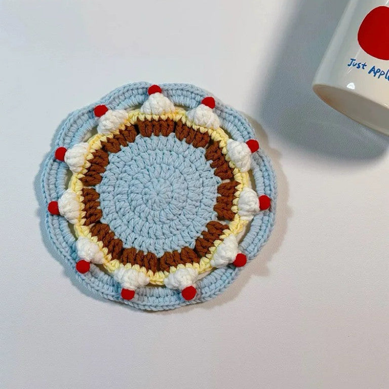 DIY craft kit for making gifts sheep, bear, duck, water coaster, hand-knitted yarn, crochet hooks