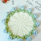 Mini rose bouquet blanket coaster yarn crochet DIY knitting kit
