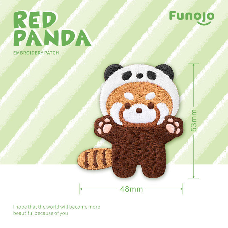 Adorable Red Panda Embroidery Patch