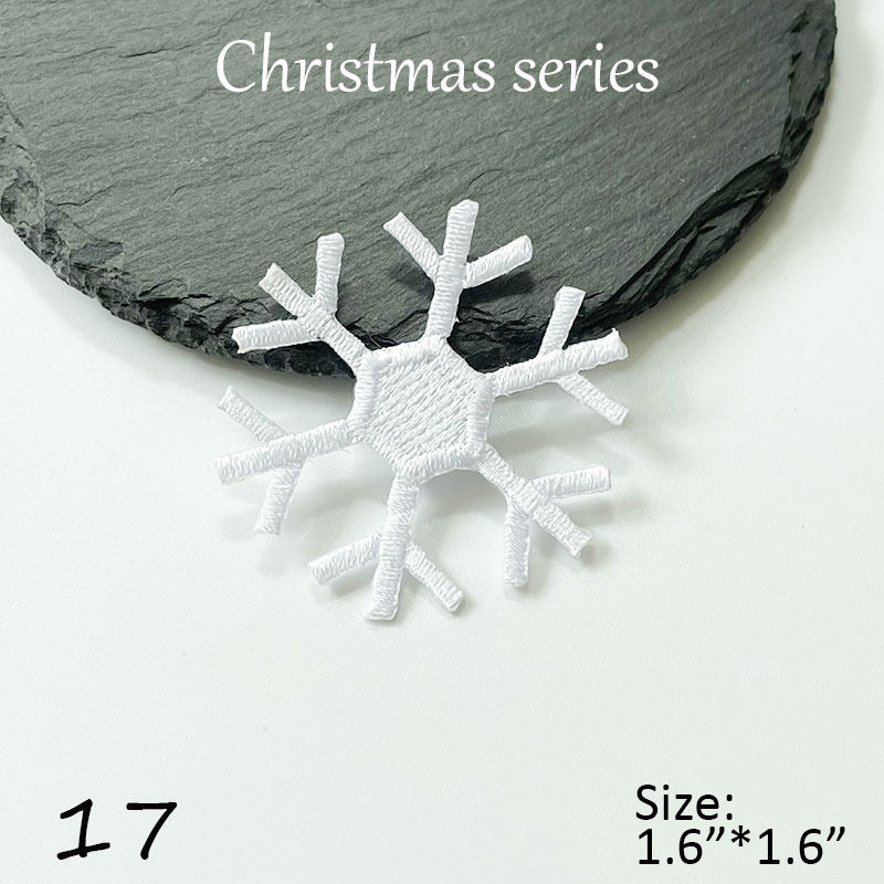 Christmas Snowflake Embroidered Patch