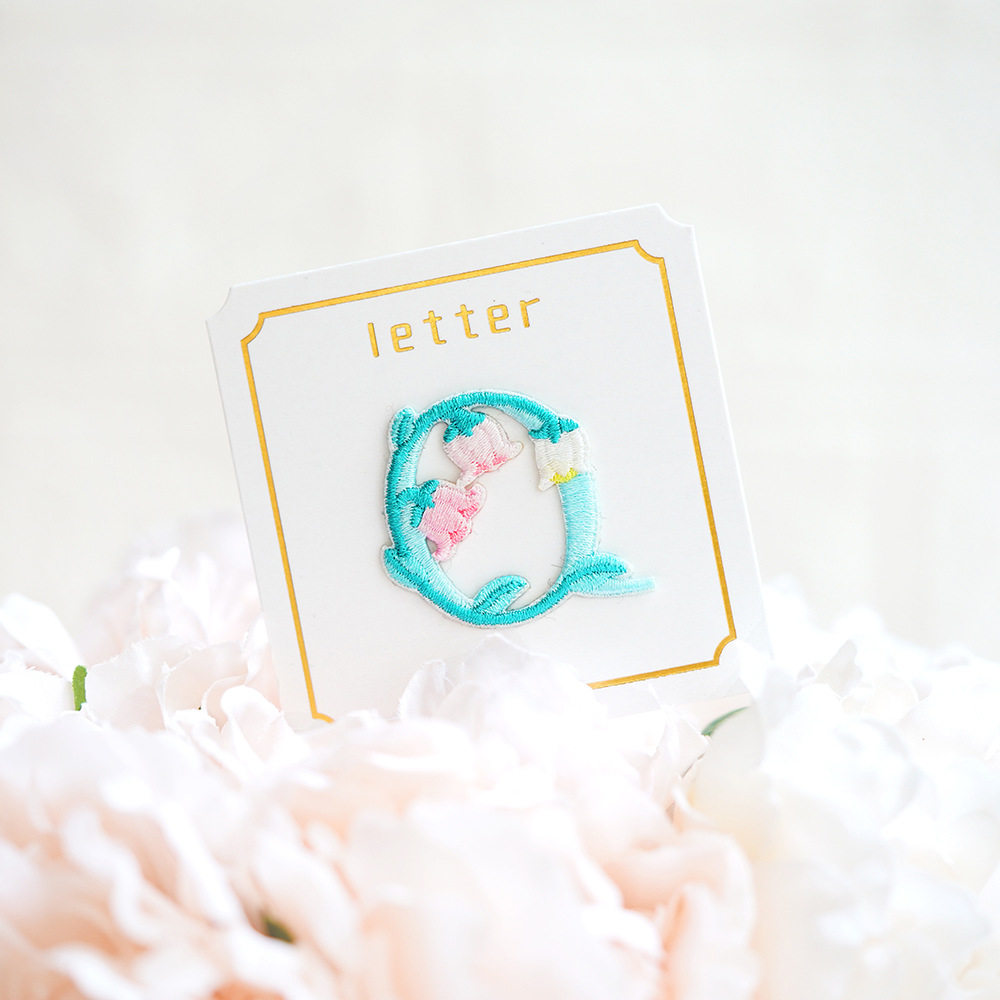 Exquisite Floral English Letter Embroidery Patches