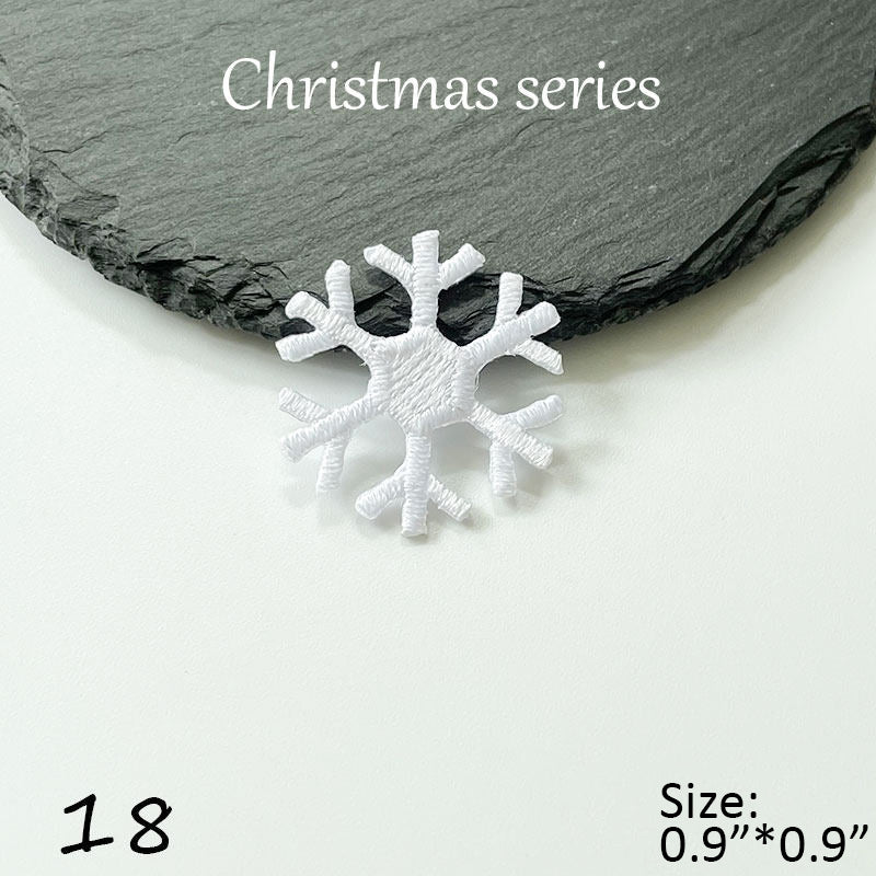 Christmas Snowflake Embroidered Patch