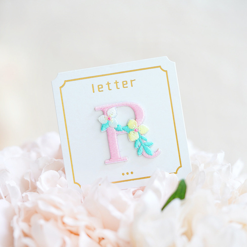 Exquisite Floral English Letter Embroidery Patches