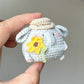 Cute doll keychain yarn handmade knitting DIY material kit crochet handmade gift