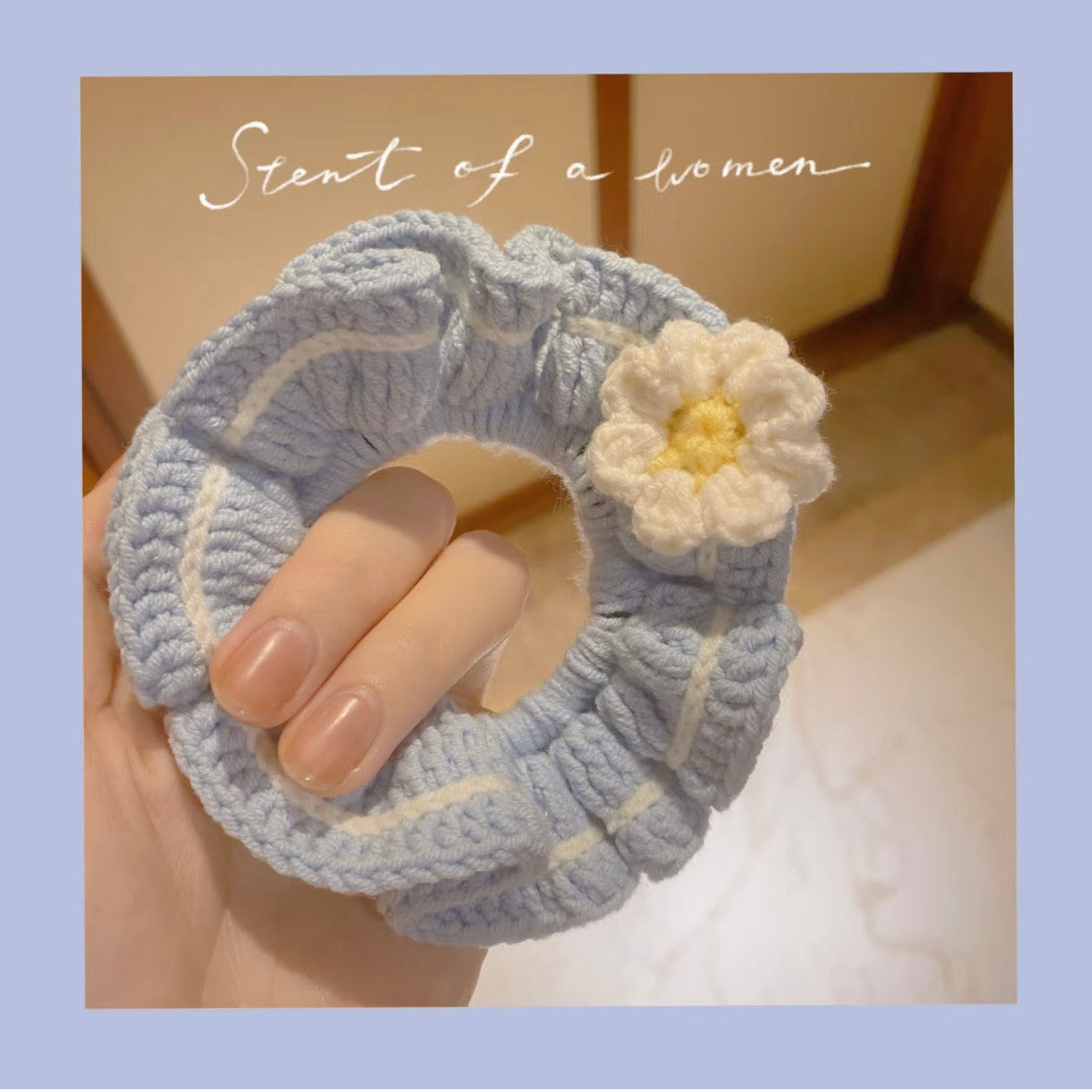 DIY Craft Kit for Hand-knitted Hair Accessories: Wisteria and Crape Myrtle Hair Ties