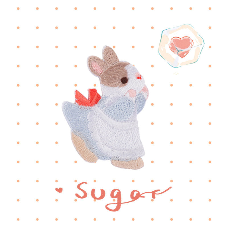 Soft and Cute Rabbit Embroidery Patch