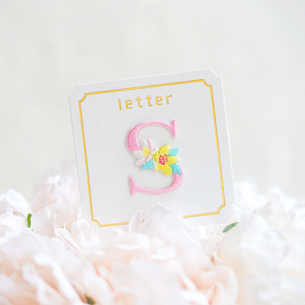 Exquisite Floral English Letter Embroidery Patches