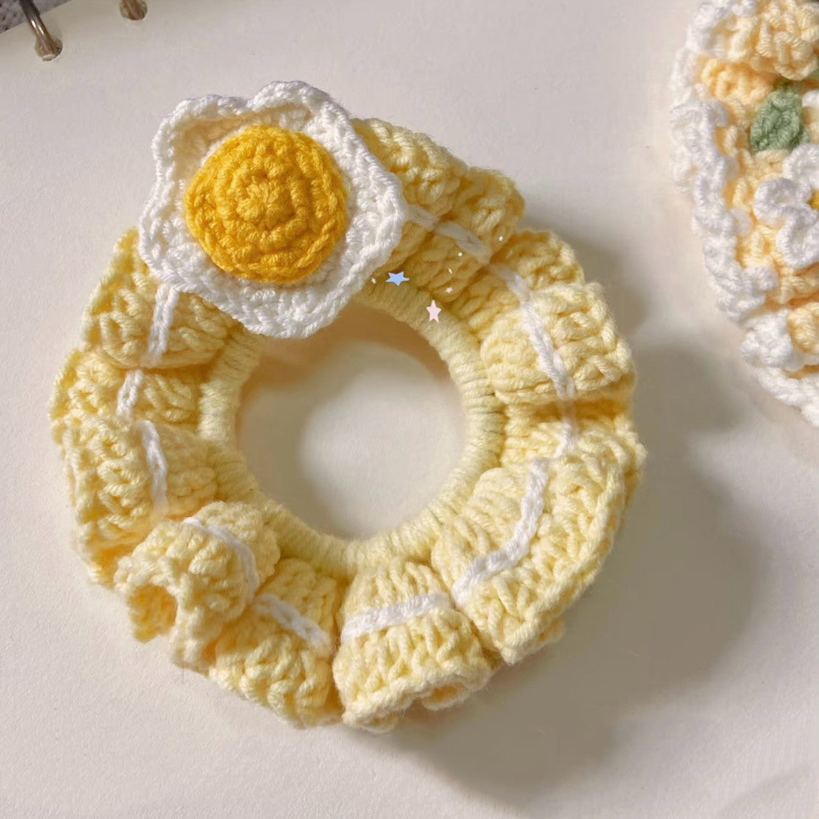 DIY Craft Kit for Hand-knitted Hair Accessories: Wisteria and Crape Myrtle Hair Ties