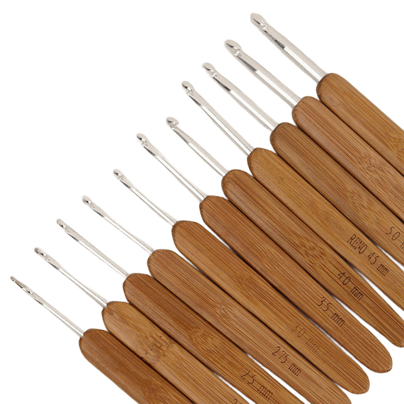 Carbonized Bamboo-Handled Crochet Hook