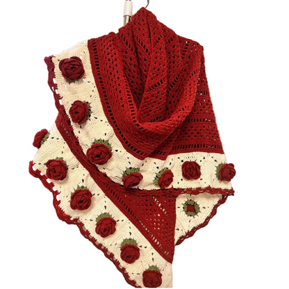 Camellia Shawl DIY Hand-Knitting & Crochet Kit (Yarn & Materials)