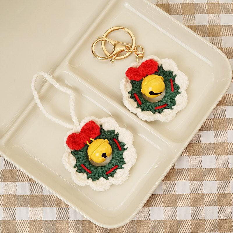 DIY Christmas wreath kit, handmade crochet Christmas gift decoration, door hanging