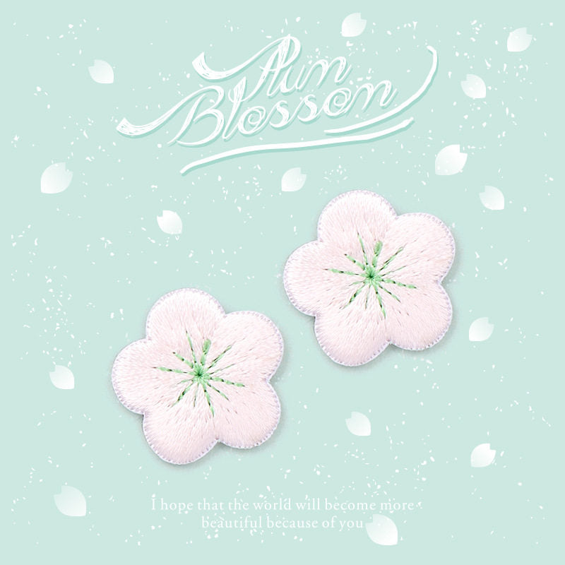 Fragrant Plum Blossom Embroidery Patch
