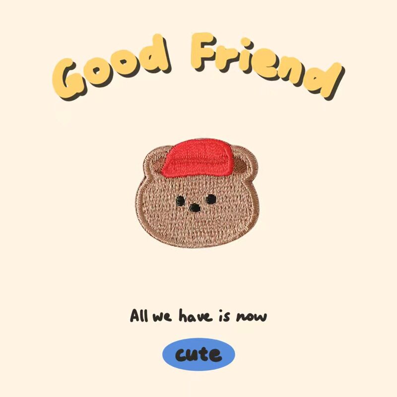 Cartoon Bear Embroidery Patch