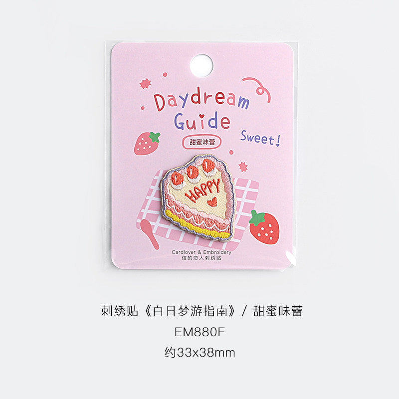 Heart-Shaped Cake Embroidery Patch
