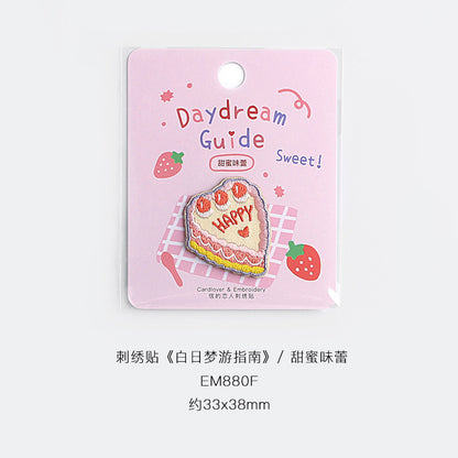 Heart-Shaped Cake Embroidery Patch