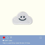 White Cloud Embroidery Patch