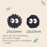 Cartoon Black Coal Lump Embroidery Patch