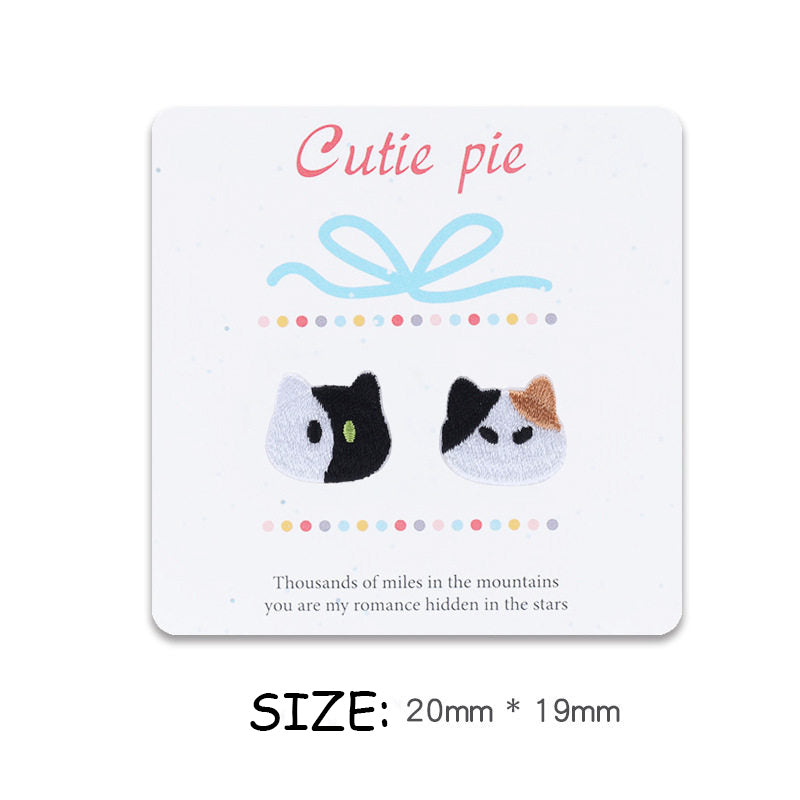 Cute Little Kitten Head Embroidery Patch