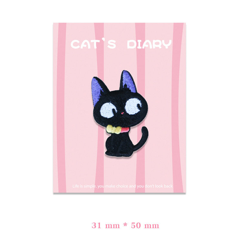 Black Cat Embroidery Patch