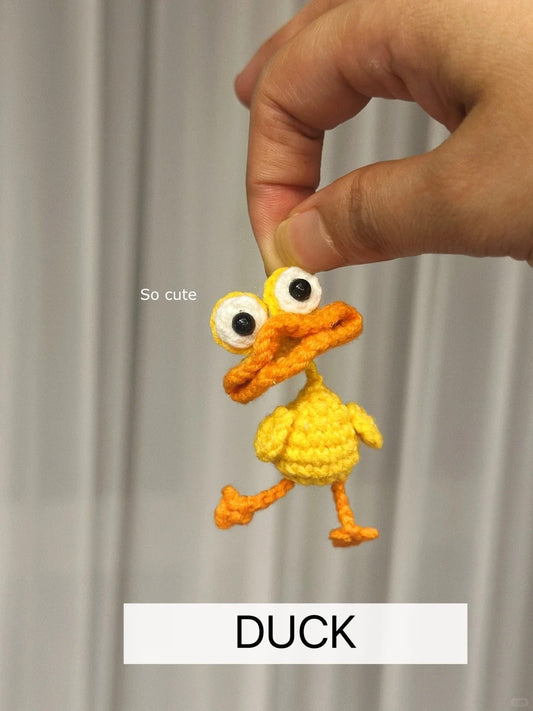 Hand-Knitted Wool "Ugly Duckling" Charm — DIY Crochet Kit & Gift