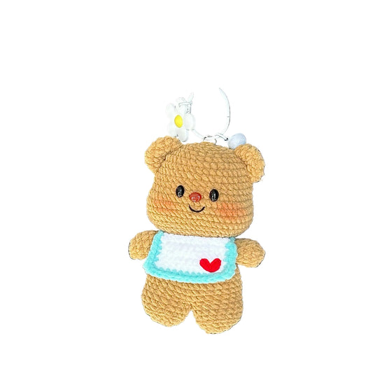 DIY Bear Doll Keychain Crochet Kit - Couple Pendant - Custom Gift