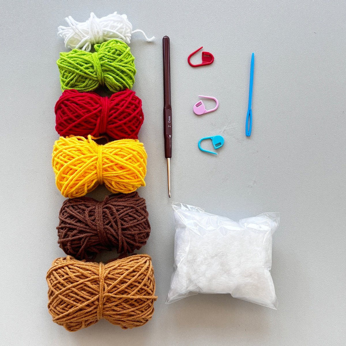 DIY Crochet Kit for Hamburger Drawstring Bags and Coin Purses - Cute Gifts