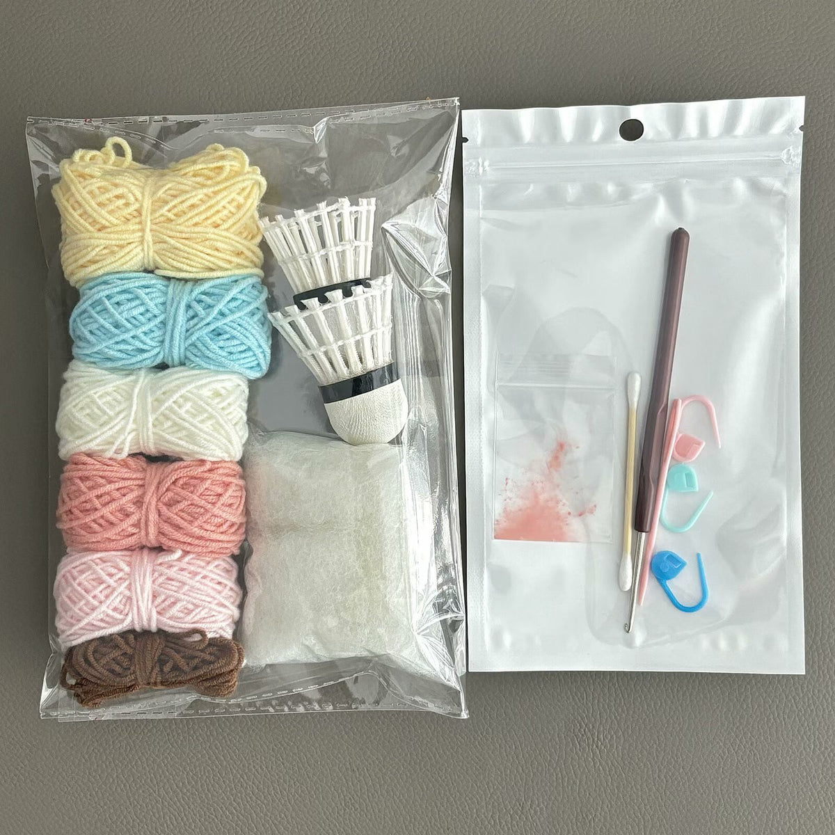 DIY Badminton Racket Keychain/Basket Material Kit,Colorful Beginner Badminton Craft Keychain