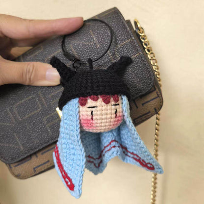 Handmade gift,Crochet kit of G-Dragon/GD ram horn dumplings, cute keychain pendant.