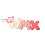 Letter name crochet key pendant handmade wool diy knitting handmade gift